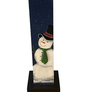 Festive Snowman Candle Holder Home Decor